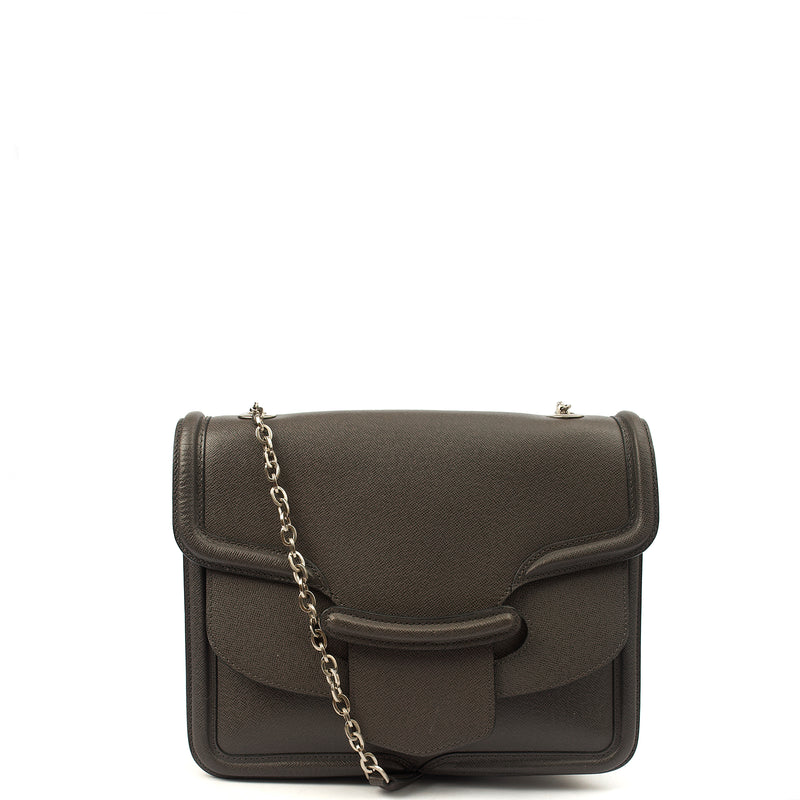 Picture of Alexander McQueen Shoulder Bag Heroine 21 in Grey, Leather