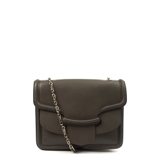Picture of Alexander McQueen Shoulder Bag Heroine 21 in Grey, Leather