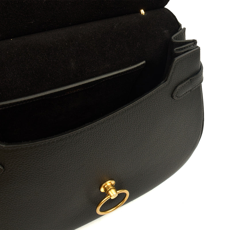 Picture of Mulberry Cross Body Amberley Satchel in Black, Calfskin Leather