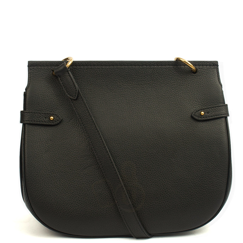 Picture of Mulberry Cross Body Amberley Satchel in Black, Calfskin Leather