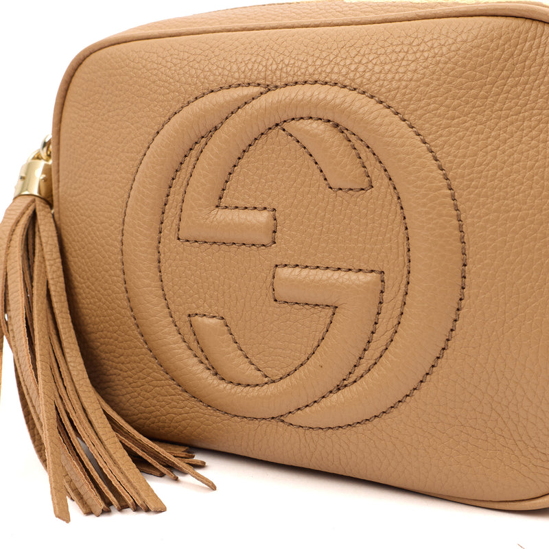 Picture of Gucci Cross Body Soho  Disco Bag - Small in Neutral, Leather