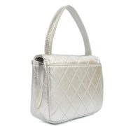 Picture of Chanel Top Handle Mini Flap with Top Handle in Metallic, Calfskin Leather