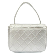 Picture of Chanel Top Handle Mini Flap with Top Handle in Metallic, Calfskin Leather