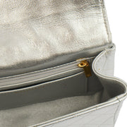 Picture of Chanel Top Handle Mini Flap with Top Handle in Metallic, Calfskin Leather