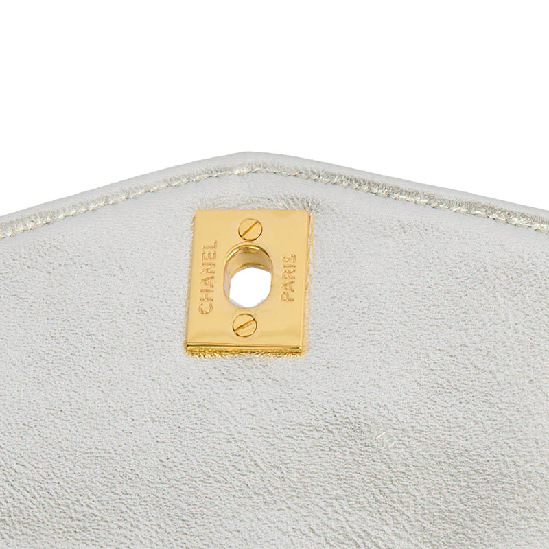Picture of Chanel Top Handle Mini Flap with Top Handle in Metallic, Calfskin Leather