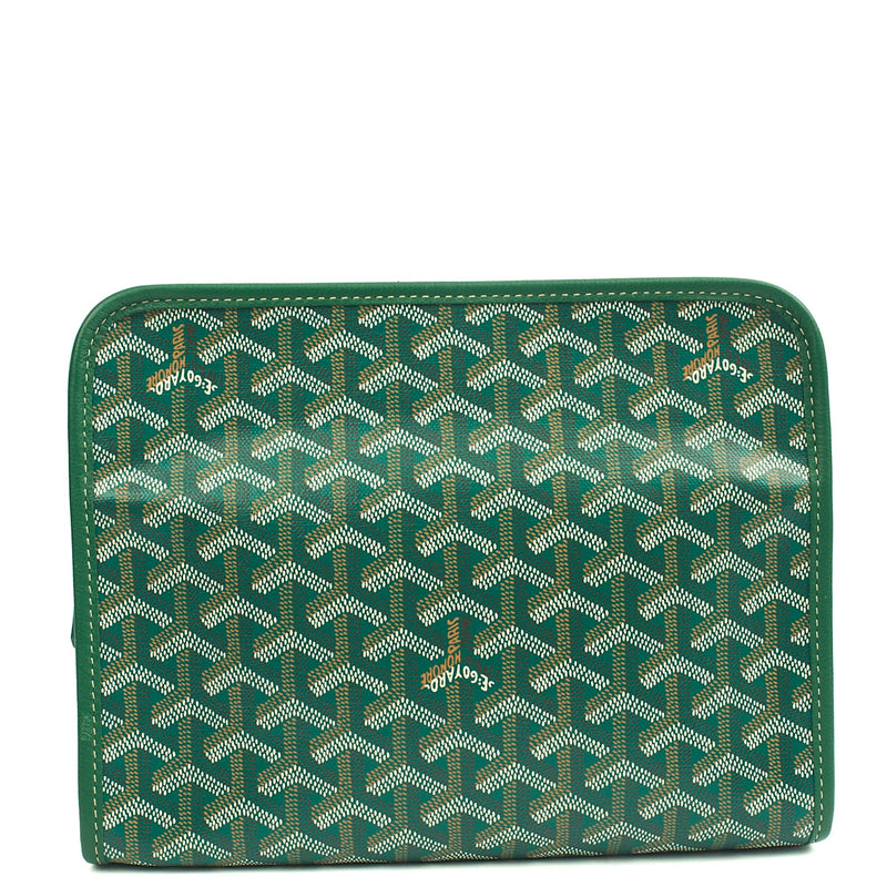 Picture of Goyard Clutch Jouvence Toiletry Pouch MM in Green, Leather