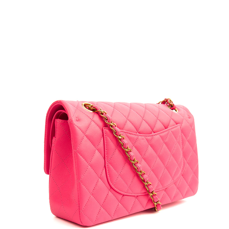 **22P COLLECTION** Chanel Classic Double Flap - Medium in Pink, Caviar Leather