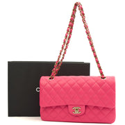 Picture of Chanel Cross Body Classic Double Flap - Medium in Pink, Caviar Leather