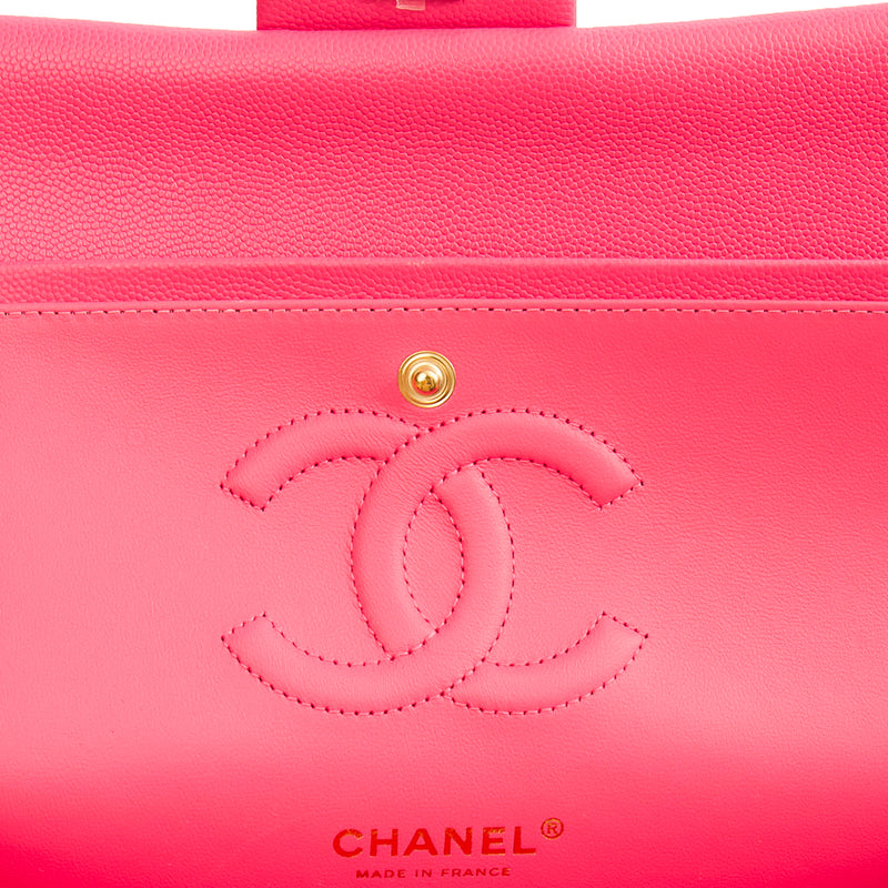 **22P COLLECTION** Chanel Classic Double Flap - Medium in Pink, Caviar Leather