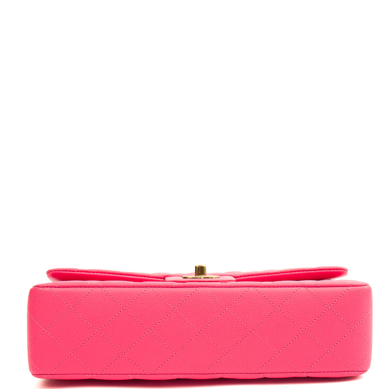 **22P COLLECTION** Chanel Classic Double Flap - Medium in Pink, Caviar Leather