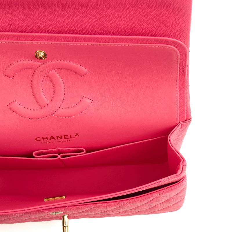 **22P COLLECTION** Chanel Classic Double Flap - Medium in Pink, Caviar Leather