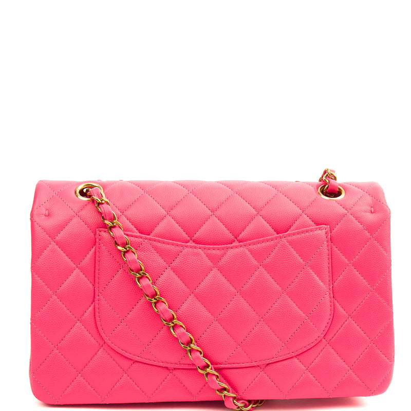 **22P COLLECTION** Chanel Classic Double Flap - Medium in Pink, Caviar Leather