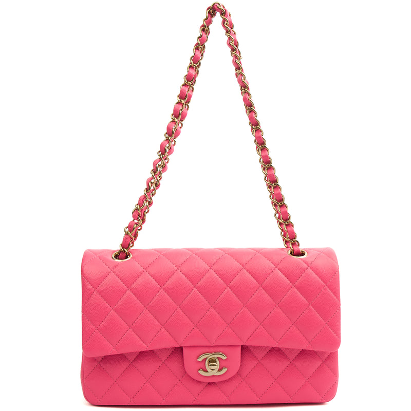 Picture of Chanel Cross Body Classic Double Flap - Medium in Pink, Caviar Leather