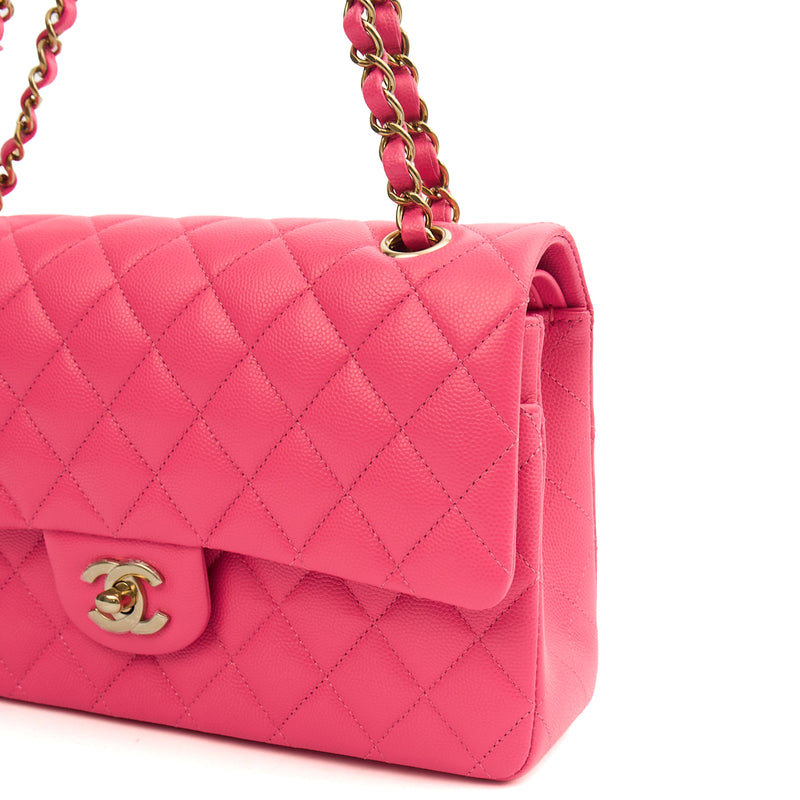Picture of Chanel Cross Body Classic Double Flap - Medium in Pink, Caviar Leather