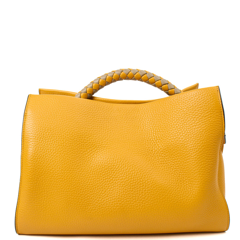 Mulberry Tote Iris in Yellow, Calfskin Leather