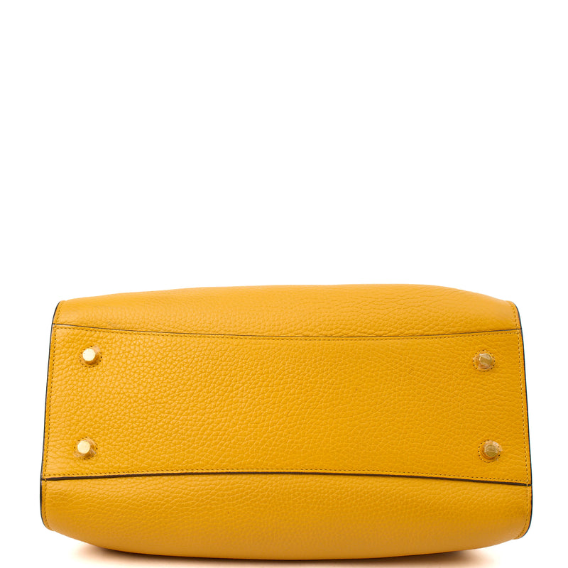 Mulberry Tote Iris in Yellow, Calfskin Leather