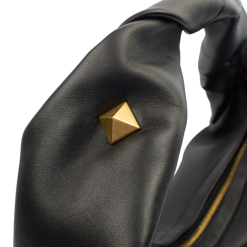 Picture of Valentino Tote Rockstud Hobo in Black, Calfskin