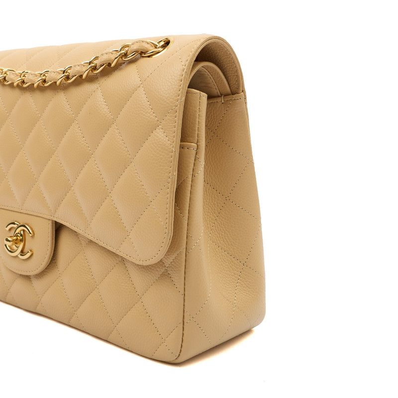 Picture of Chanel Shoulder Bag Classic Double Flap - Large in Neutral, Caviar Leather