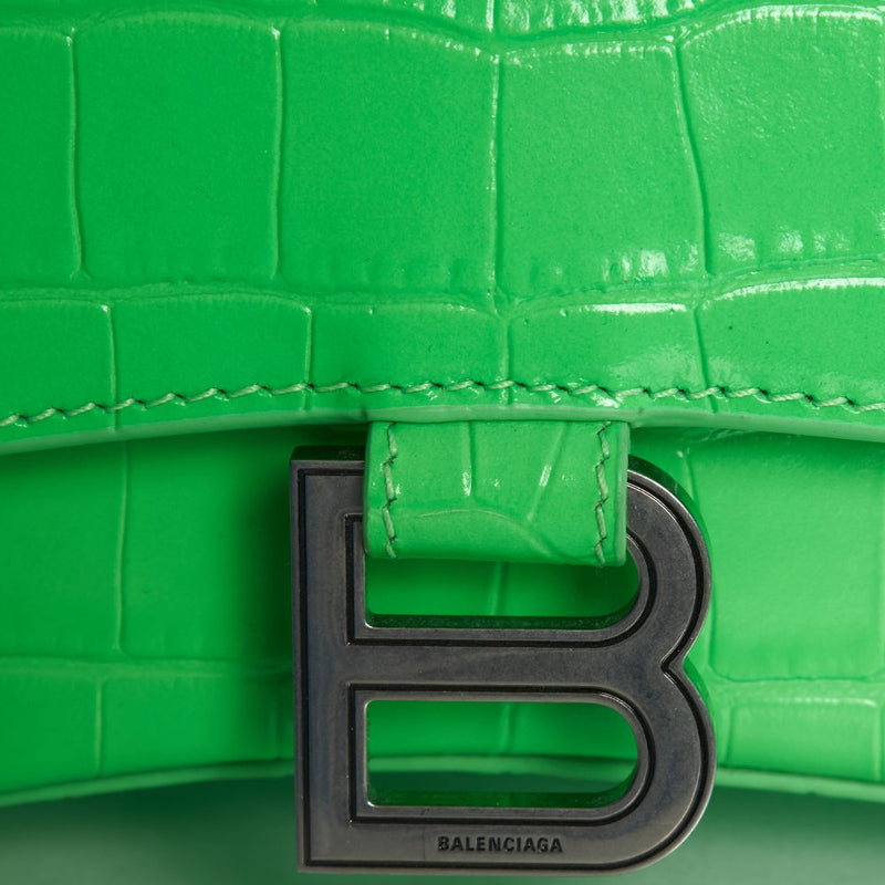 Picture of Balenciaga Top Handle Hourglass XS in Tempete, Exotic Effect Leather