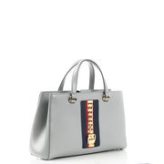 Picture of Gucci Tote Sylvie Top Handle Bag in Dusty Grey, Leather
