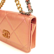 Picture of Chanel Cross Body Chanel 19 Wallet On Chain in Pink, Calfskin Leather