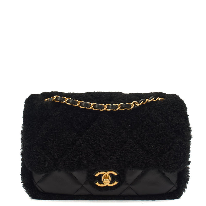 Picture of Chanel Shoulder Bag Flap Bag in Black, Canvas