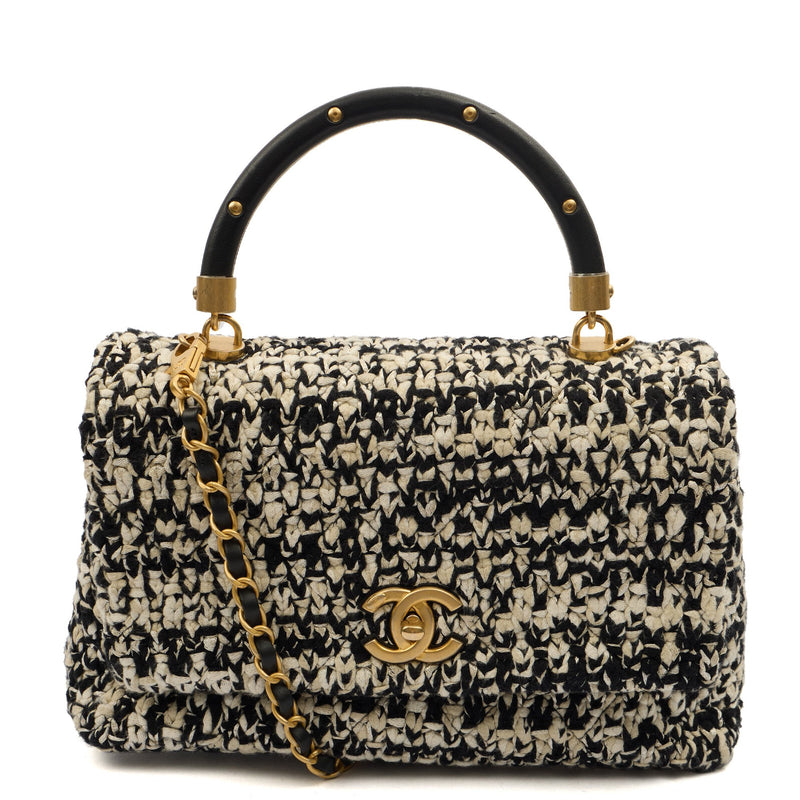 Picture of Chanel Top Handle Coco Top Handle in Black, Fabric