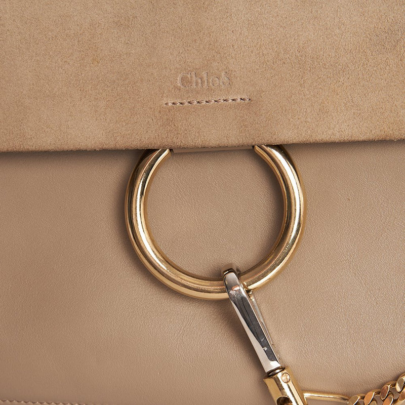 Picture of Chloe Shoulder Bag Faye Shoulder Bag in Grey, Calfskin Leather