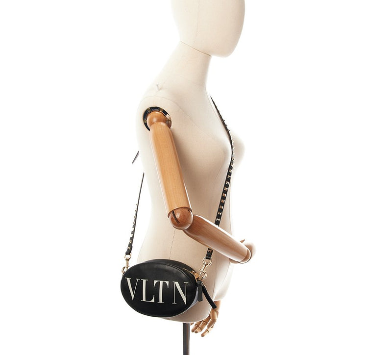 Picture of Valentino Cross Body V Logo Crossbody in Black, Calfskin