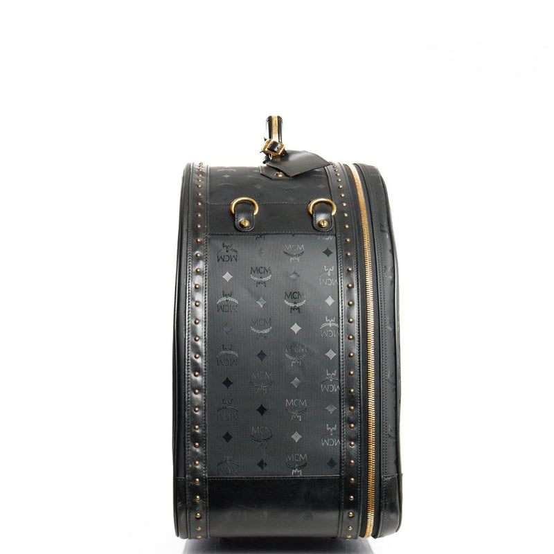 Picture of MCM Wheeled Luggage in Black, Canvas