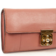 Picture of Chloe Purse Elsie Continental Flap Wallet in Nut, Calfskin Leather