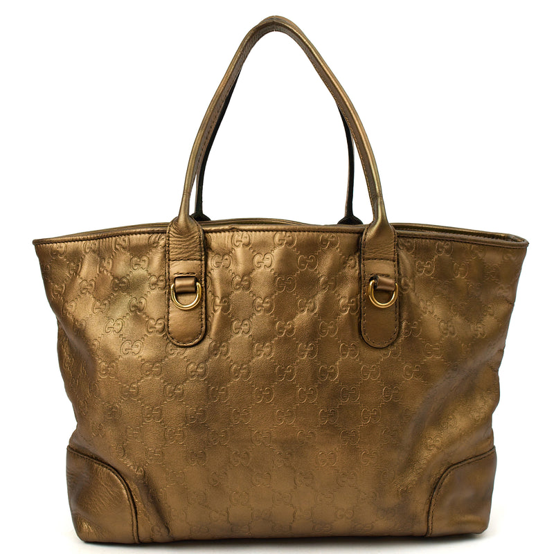 Gucci Tote Abbey Tote in Metallic, Leather