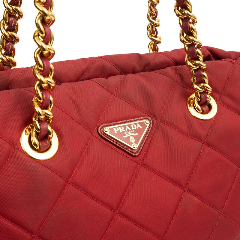 Picture of Prada Tote Nylon Tote Bag in Red, Nylon