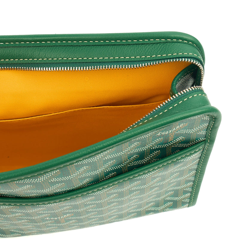 Picture of Goyard Clutch Jouvence Toiletry Pouch MM in Green, Leather