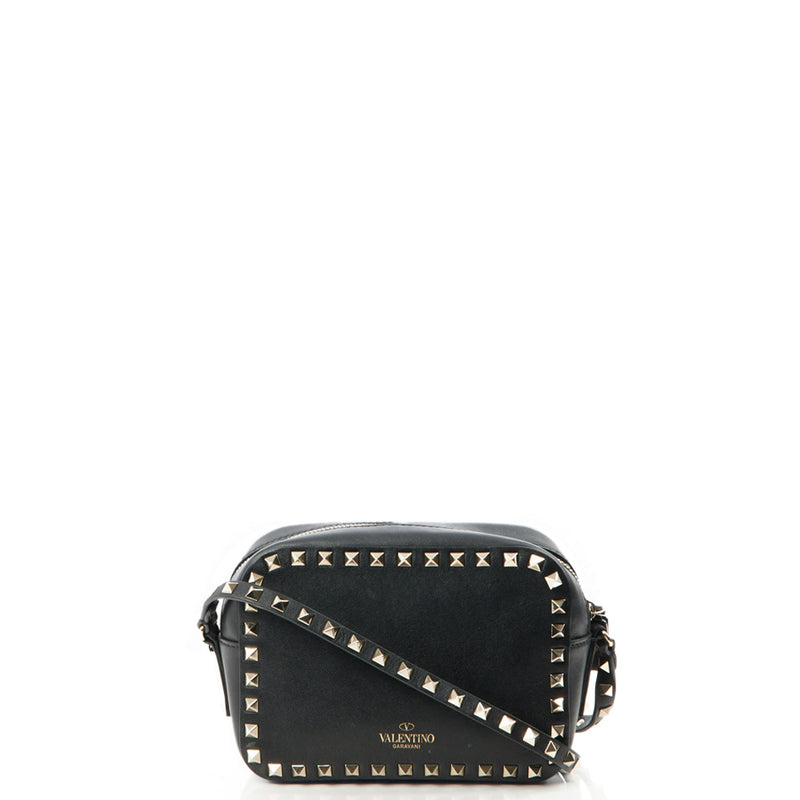 Picture of Valentino Cross Body Rockstud Crossbody Bag - Small in Black, Calfskin