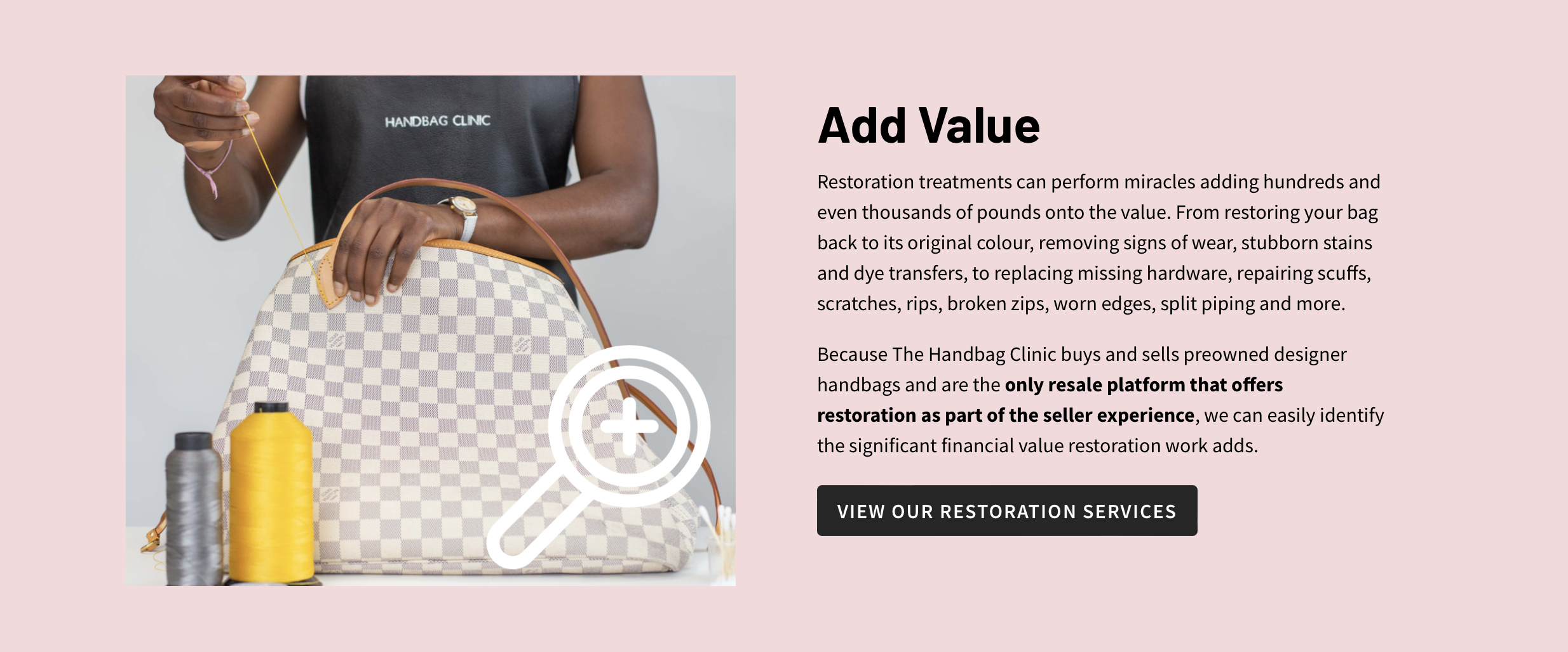 Restore your investment bags at The Handbag Clinic to help retain their value