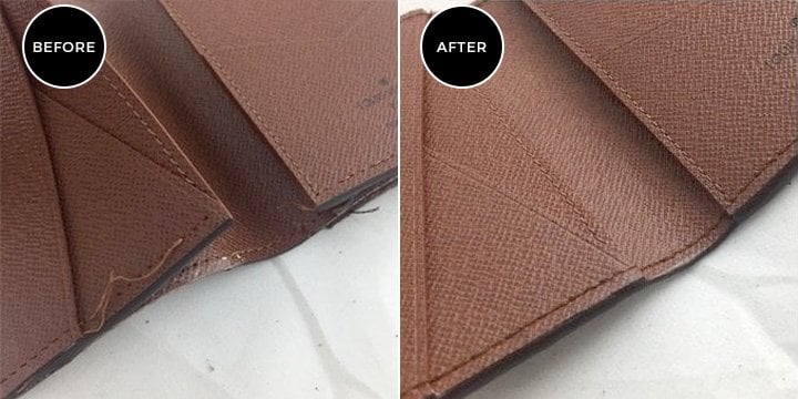 vuitton wallet stitching