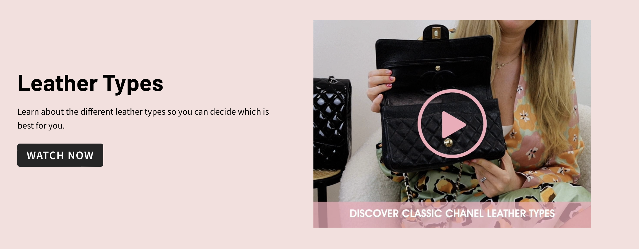 Discover the leather types of Classic Chanel's with The Handbag Clinic