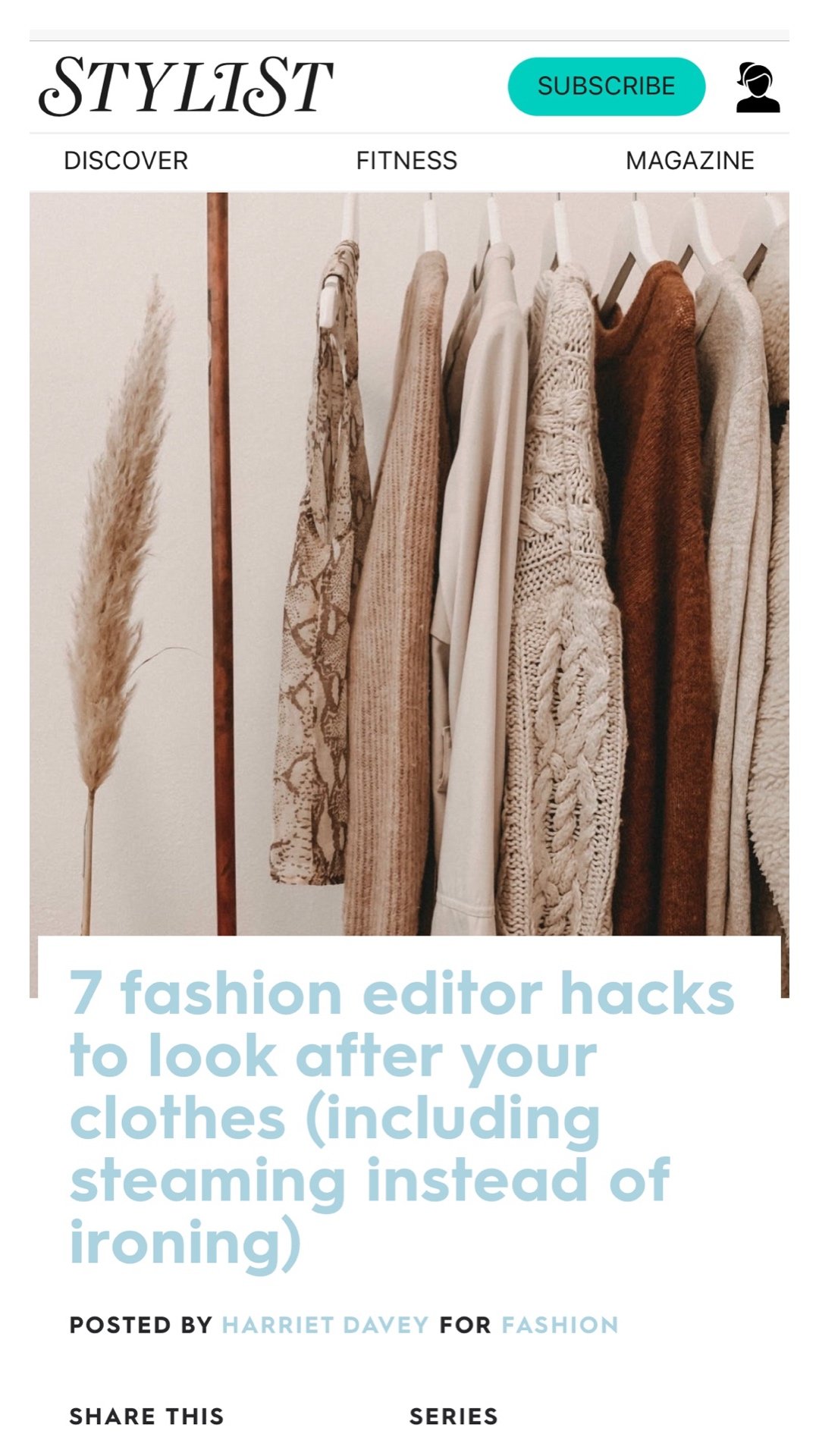 Stylist Article - How to look after your clothes hacks