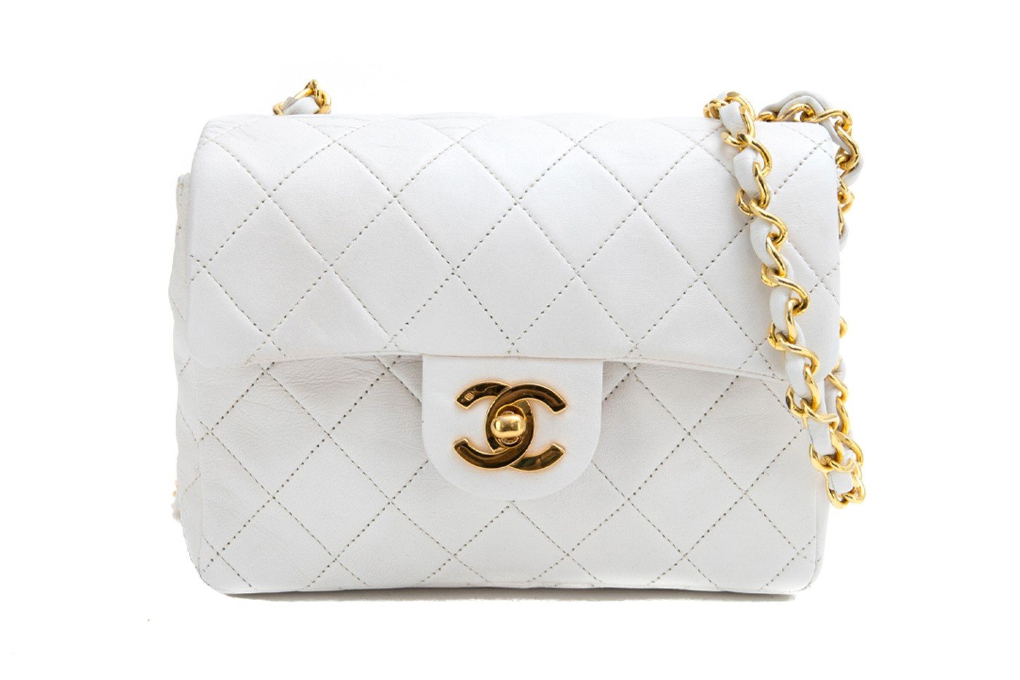 vintage chanel handbag white