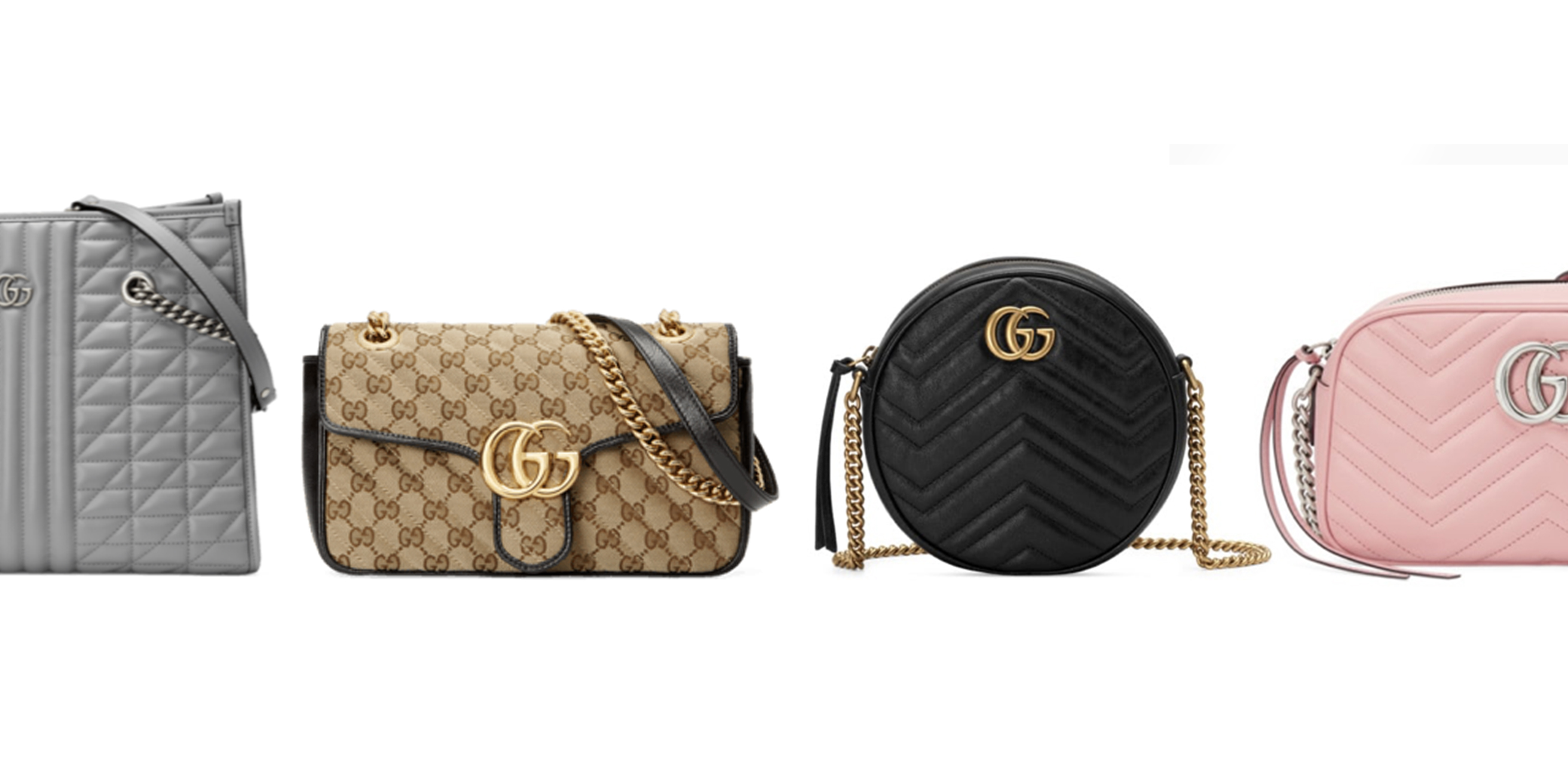 White Matelassé Leather GG Marmont Small Shoulder Bag | GUCCI® US