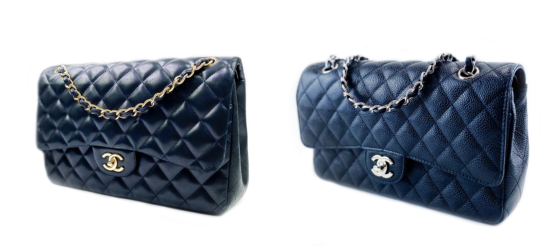 Chanel Lambskin vs Chanel Caviar 