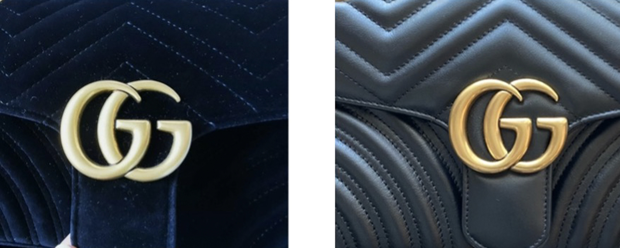 Real vs Fake Gucci Marmont Quilting 